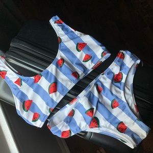 ROMWE striped watermelon bikini!
